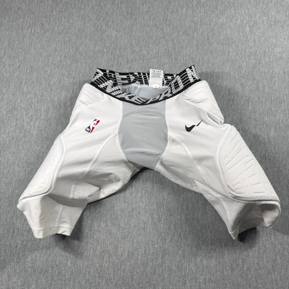 Nike Compression Shorts Mens XL White Pro NBA Padded Girdle Athletic Baselayer